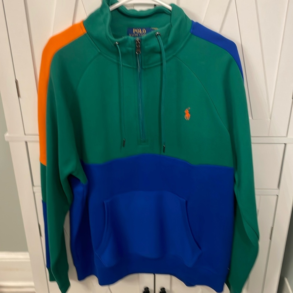 Polo Ralph Lauren Track Jacket Pullover Half Zip Colorblock